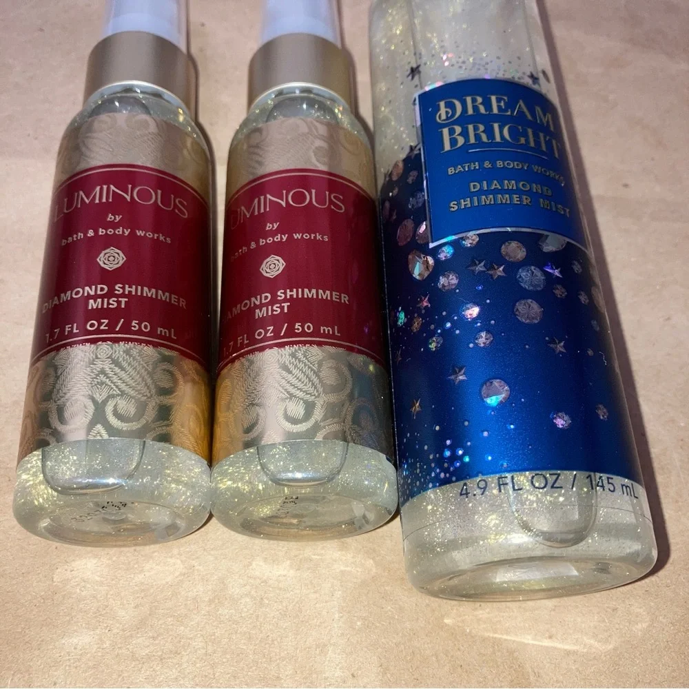 3 x bath body works shimmer mist